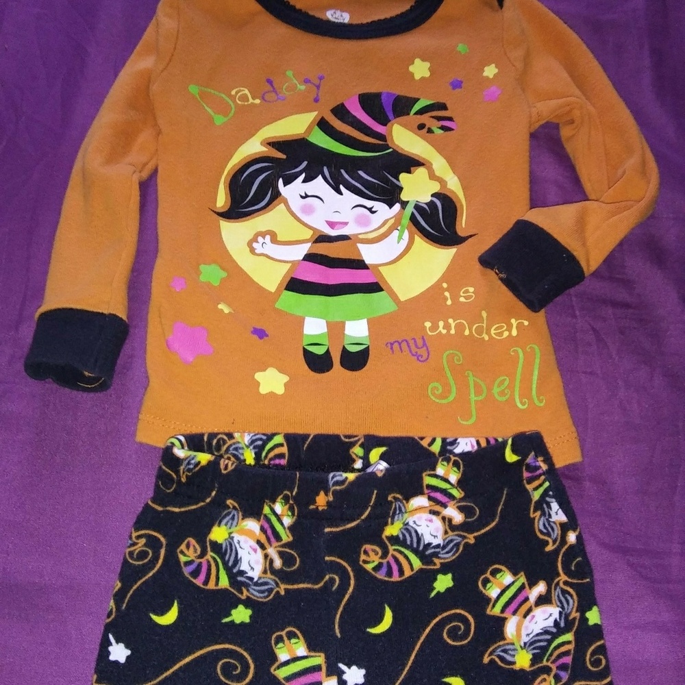 Baby girl Halloween pajama set size 18m